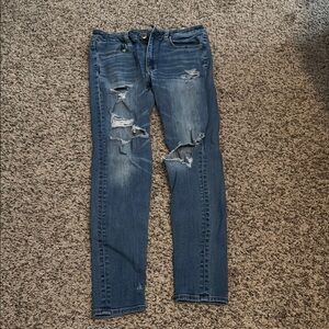 American Eagle Distressed Blue Jeans for Women